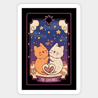 The Lovers Cat Valentines Tarot by Tobe Fonseca Sticker